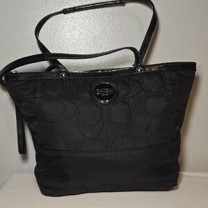 Coach Black Quilted Tote Bag